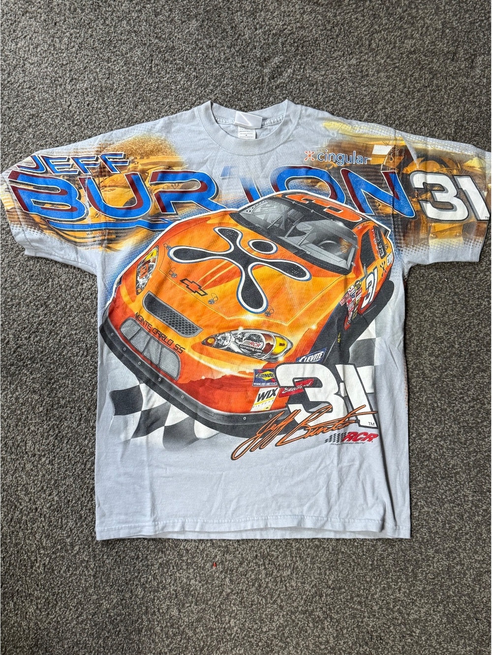 Vintage Chase Jeff Burton Chevy NASCAR AOP | Size Large